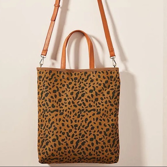 Anthropologie Handbags - Anthropologie Alena Leopard Print Tote Bag